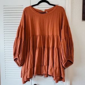 Free People Rust Briana Top